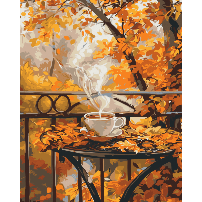 A steaming cup | Paint by Number