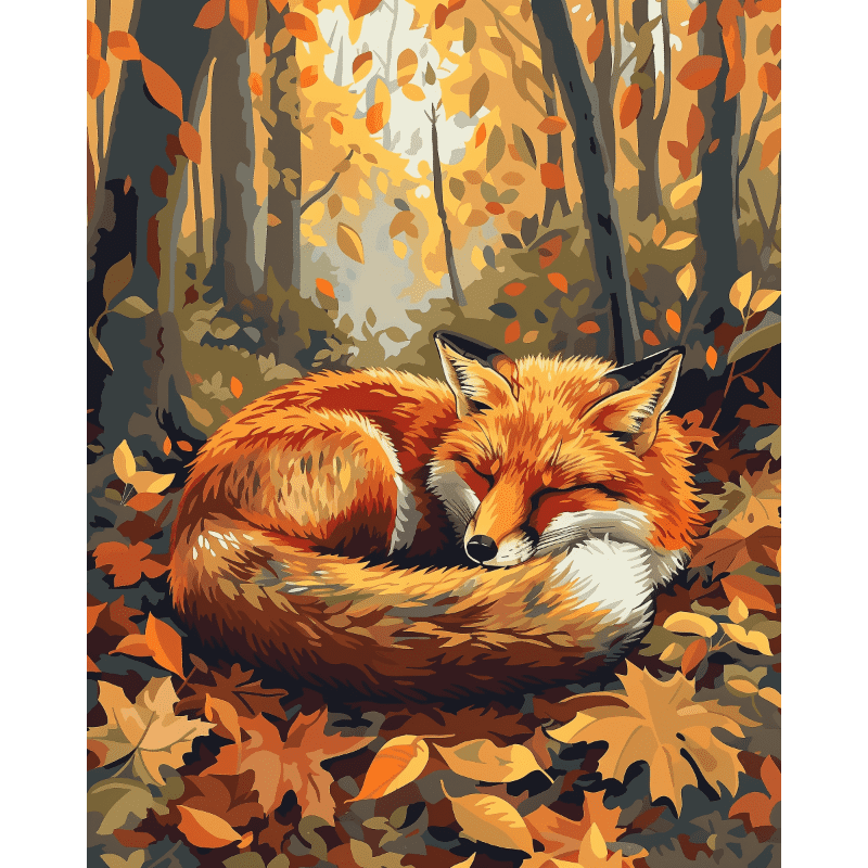 Sleeping Fox | Paint by Number