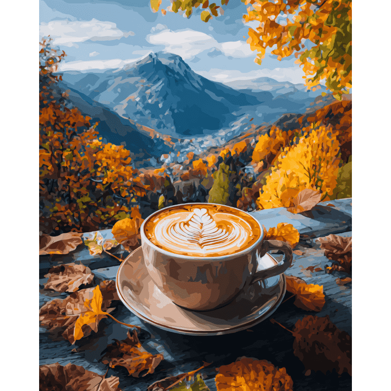 Coffee in the Alps | Paint by Number