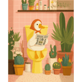 The White Goose on the Toilet | Paint by Number