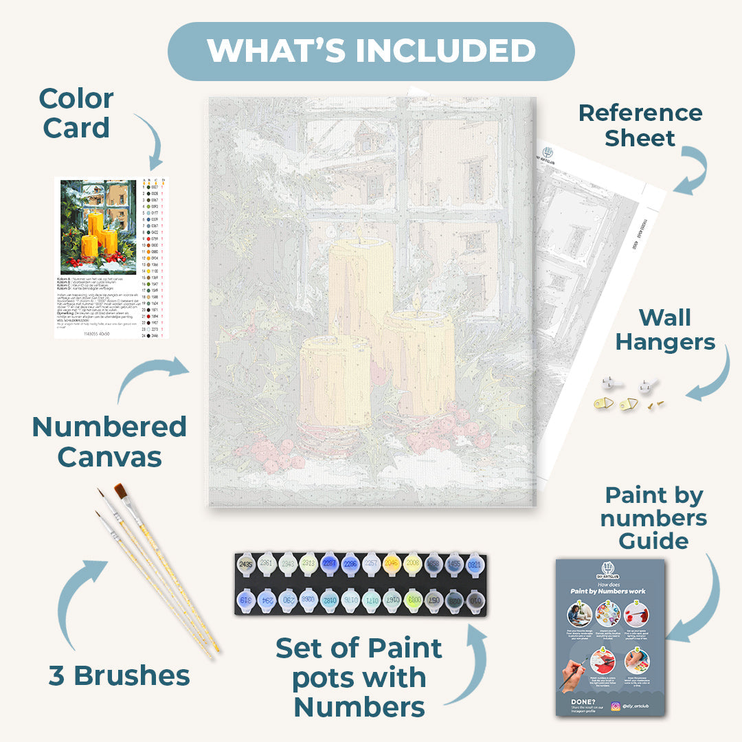 Christmas Candles | Paint by Number