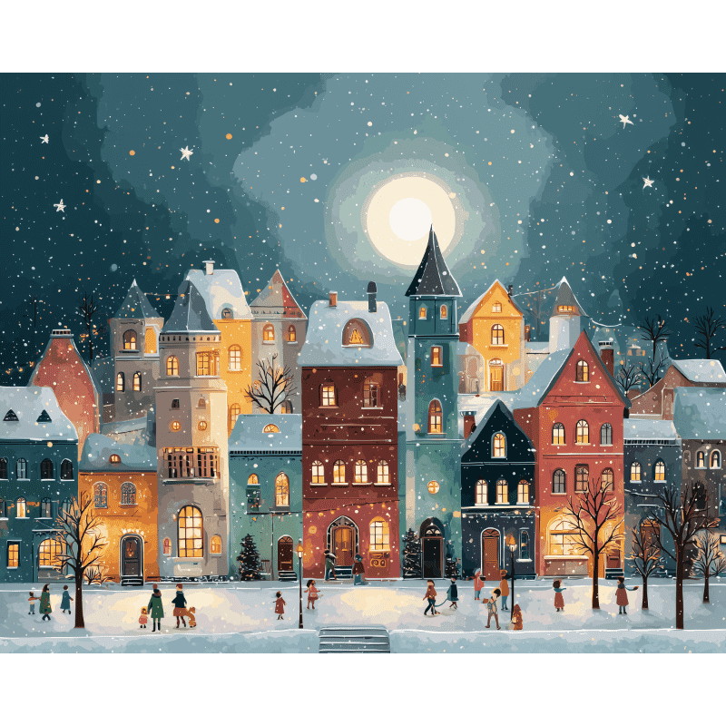 Christmas Town | Paint by Number