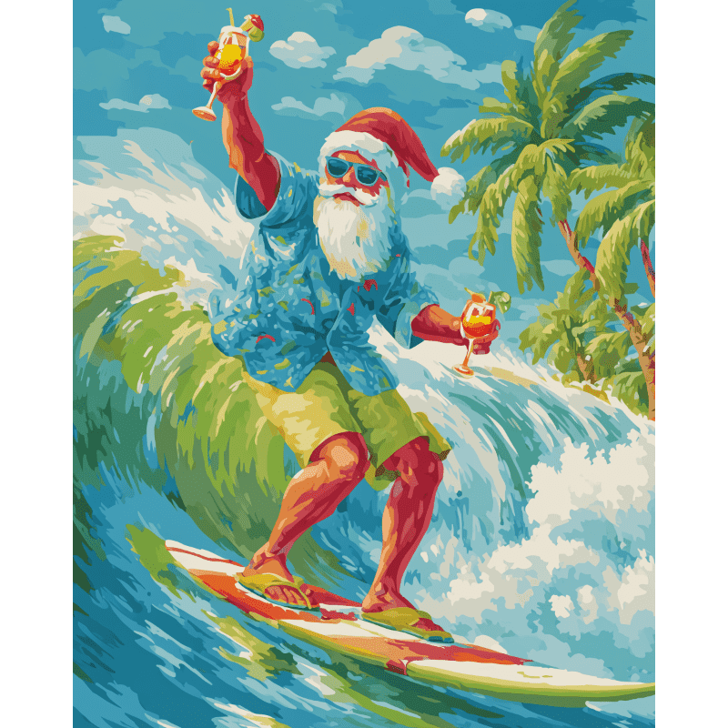 Santa Claus in Australia | Paint by Number