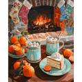 Cozy Christmas Fireplace | Paint by Number