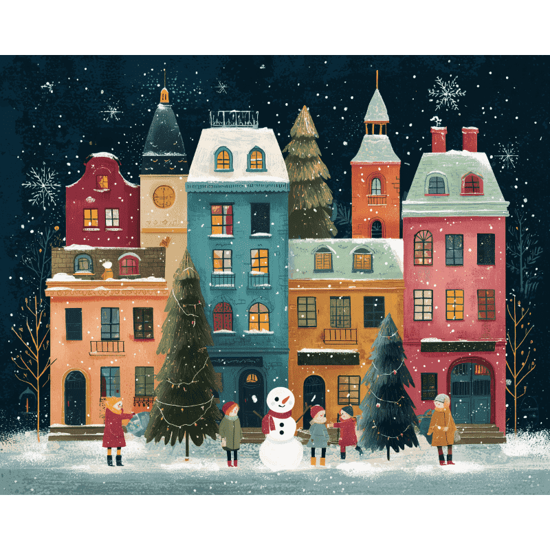 Snowy Games | Paint by Number