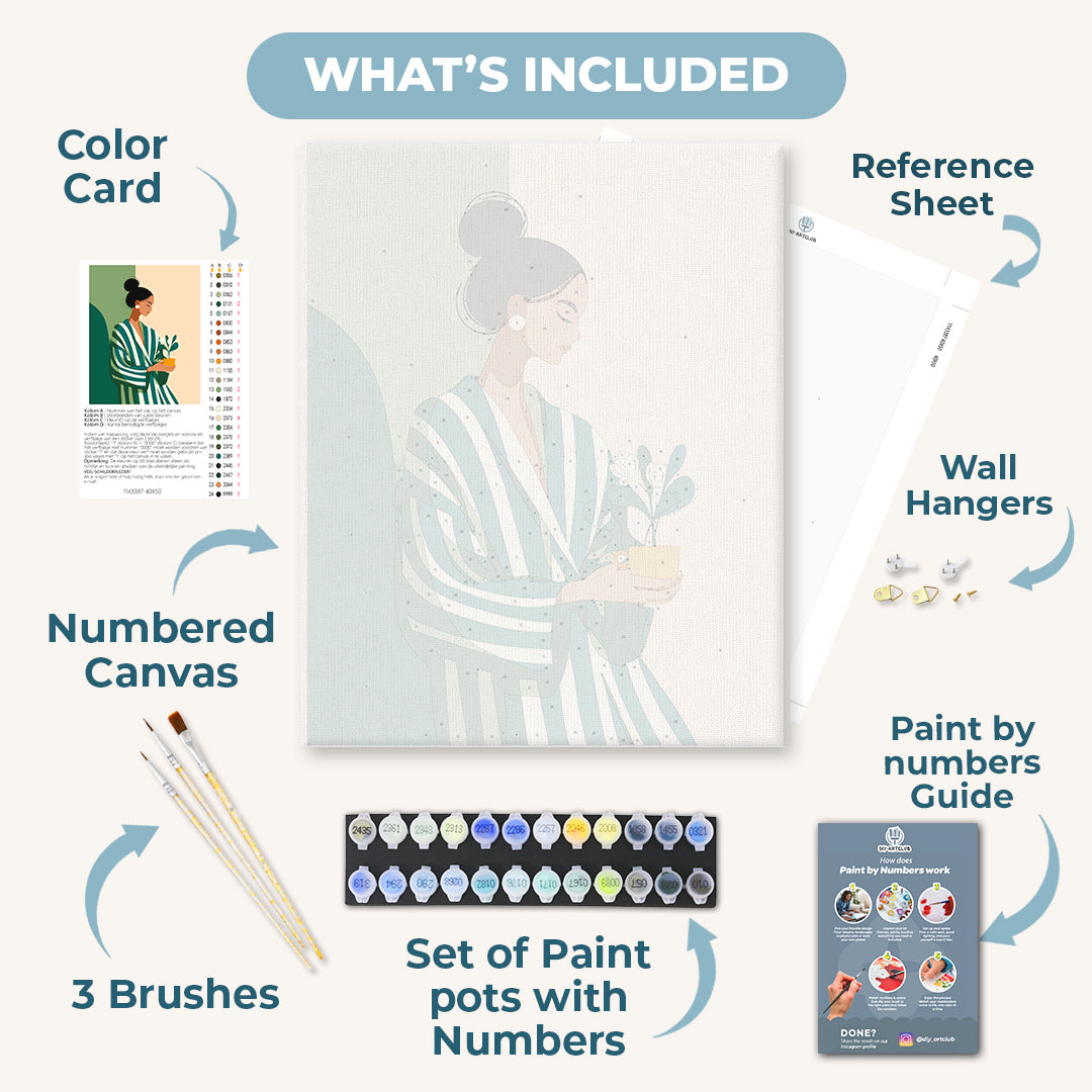 Woman in Green | Paint by Number