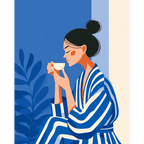 Woman in Blue | Paint by Number