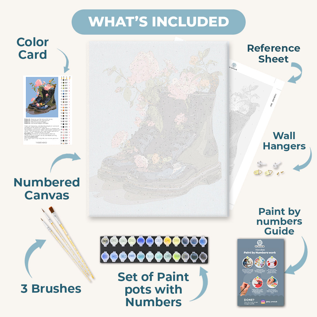 Wildflowers in Boots | Paint by Number