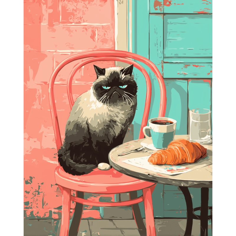 A grumpy morning | Paint by Number