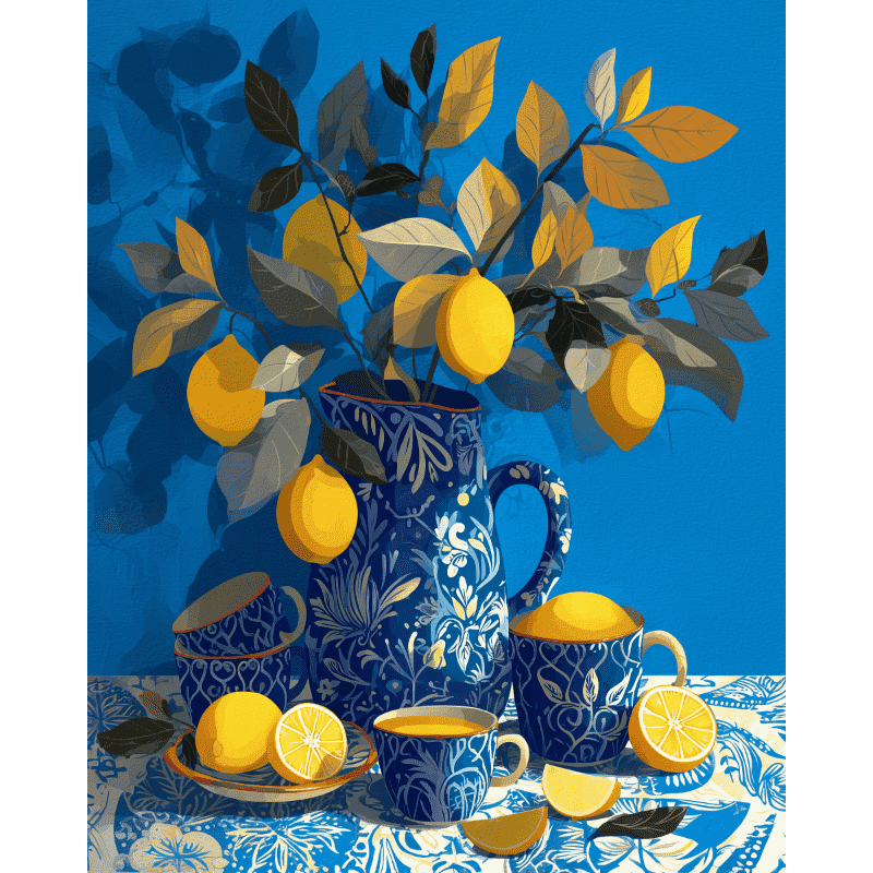 Citrus porcelain | Paint by Number