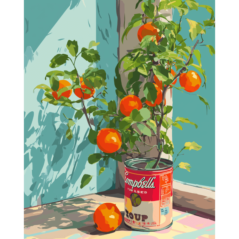 Oranges in a can | Paint by Number-Paint by numbers