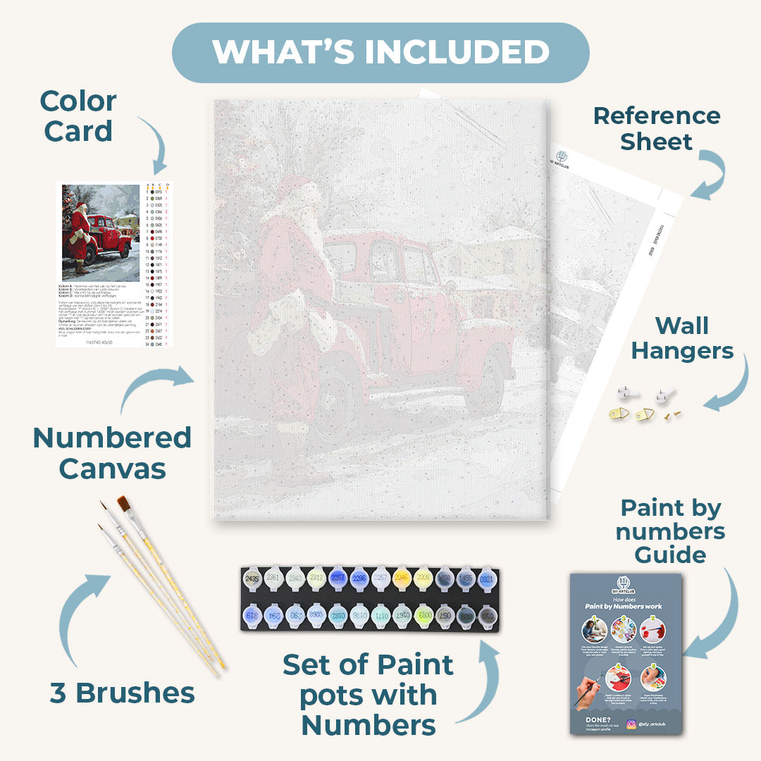 Santa’s Red Ride | Paint by Number