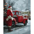 Santa’s Red Ride | Paint by Number