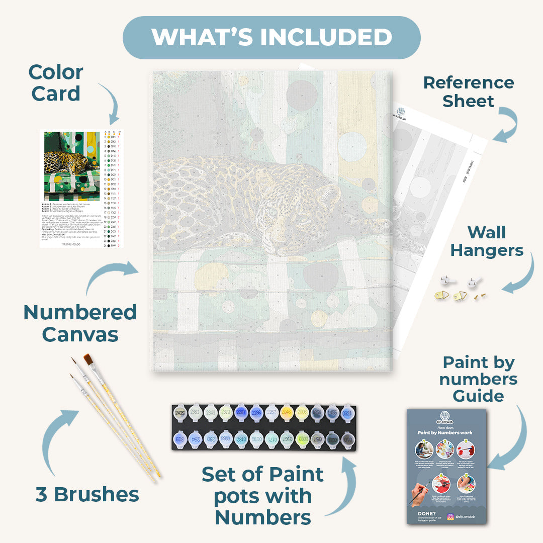 Leopard on sofa | Paint by Number