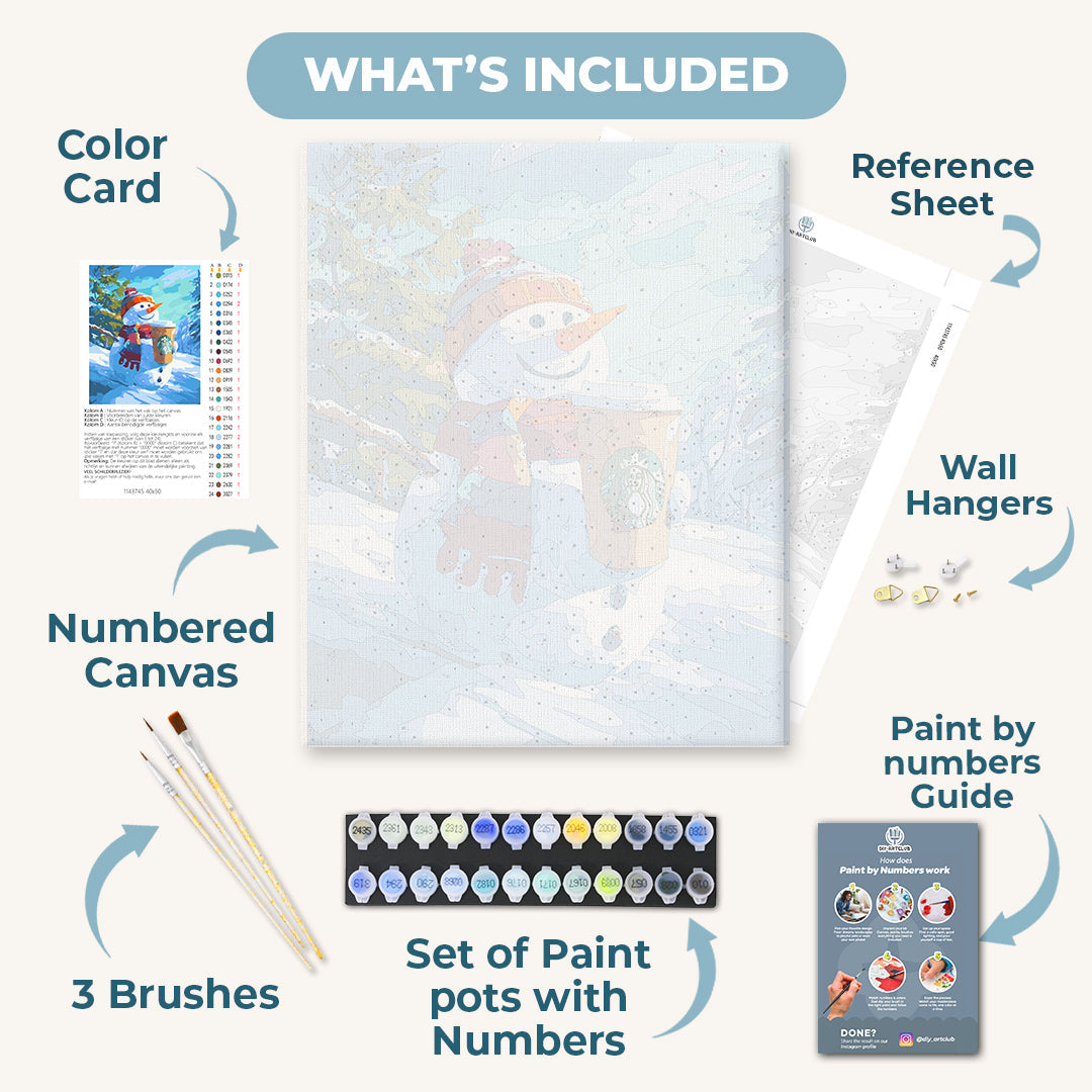 Snow Day latte | Paint by Number