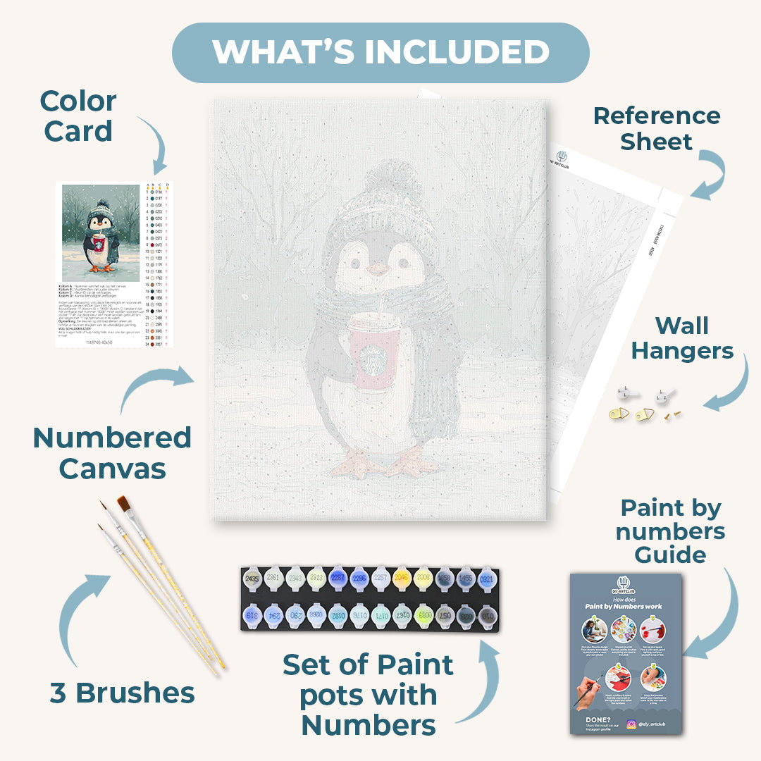 Cozy Winter Sip | Paint by Number