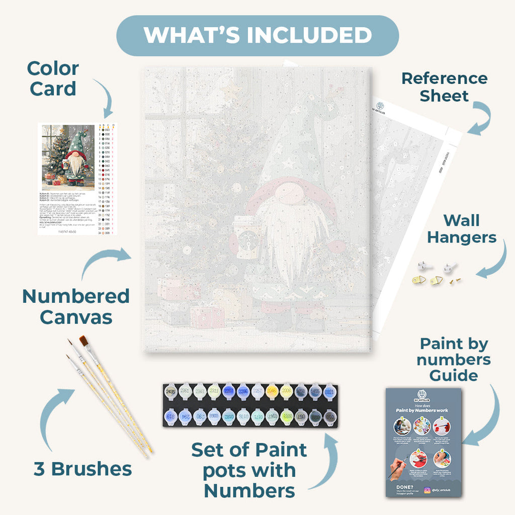 Holiday Gnome | Paint by Number