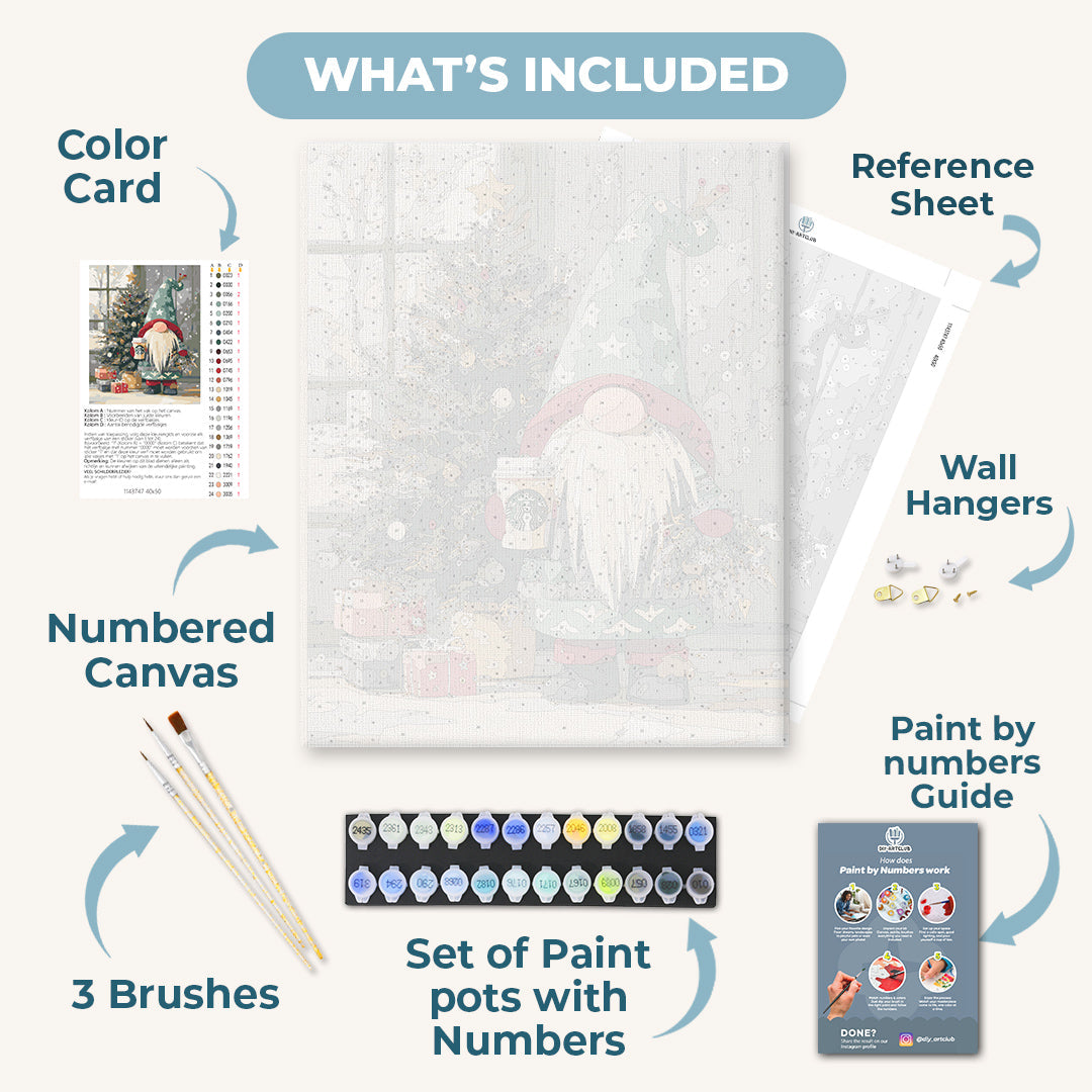 Holiday Gnome | Paint by Number