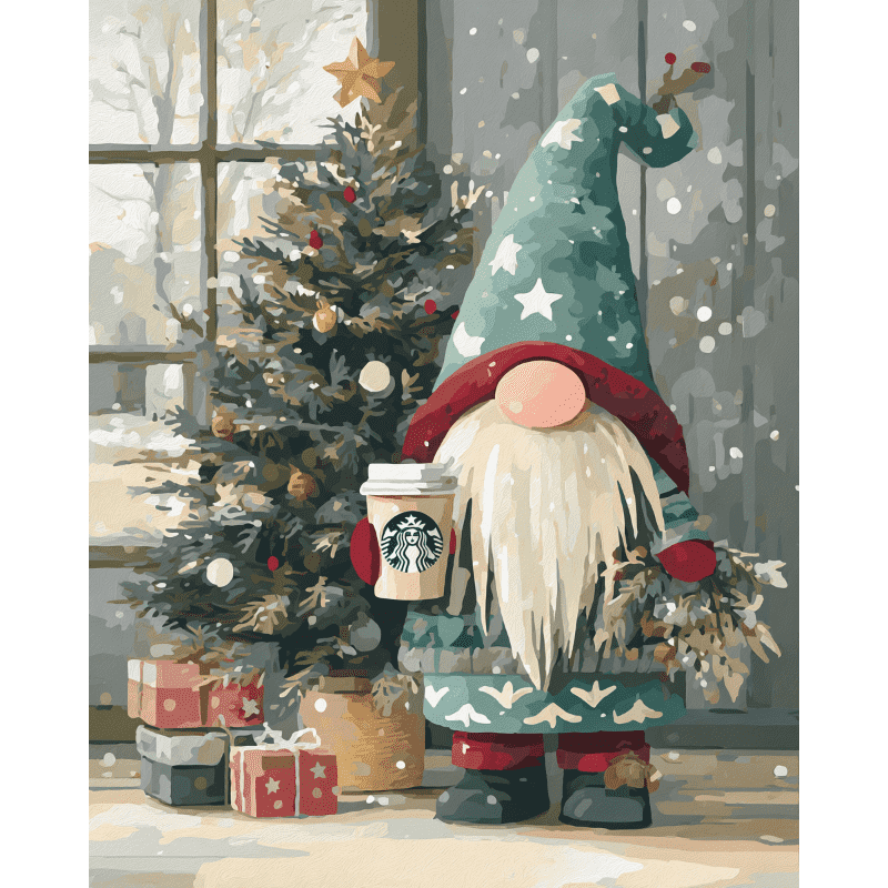 Holiday Gnome | Paint by Number