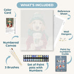 Winter Latte Pup | Paint by Number