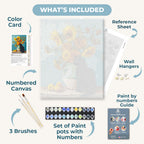 Famous sunflowers and a black cat | Paint by Number