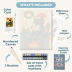 A cat by the fireplace | Paint by Number