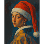 Festive girl with pearl earring | Paint by Number