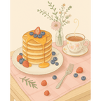 Pancakes with Love | Paint by Number