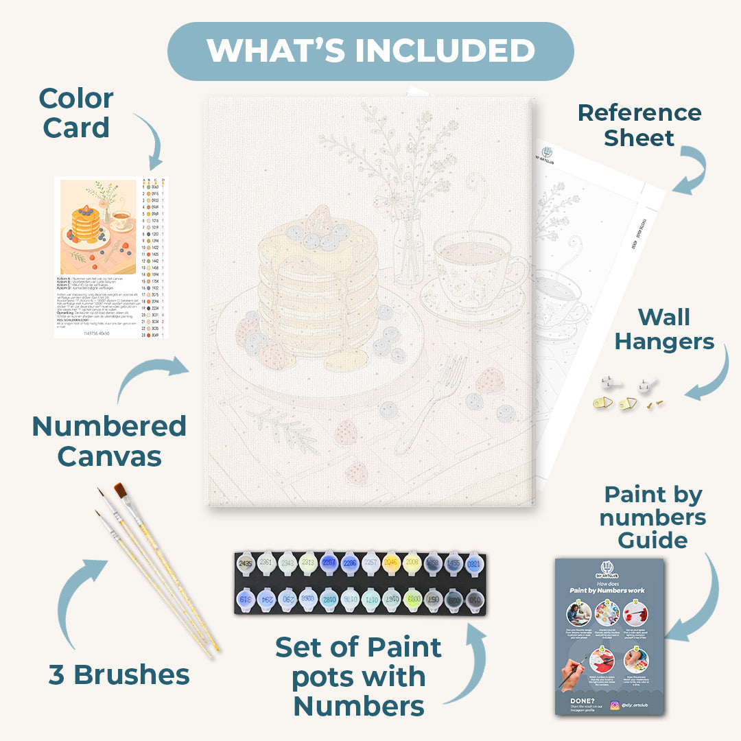 Pancakes with Love | Paint by Number