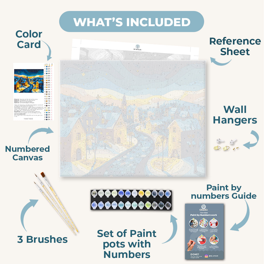 Christmas Eve sunset | Paint by Number