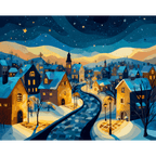 Christmas Eve sunset | Paint by Number