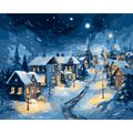 Peaceful Winter village | Paint by Number