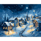 Peaceful Winter village | Paint by Number