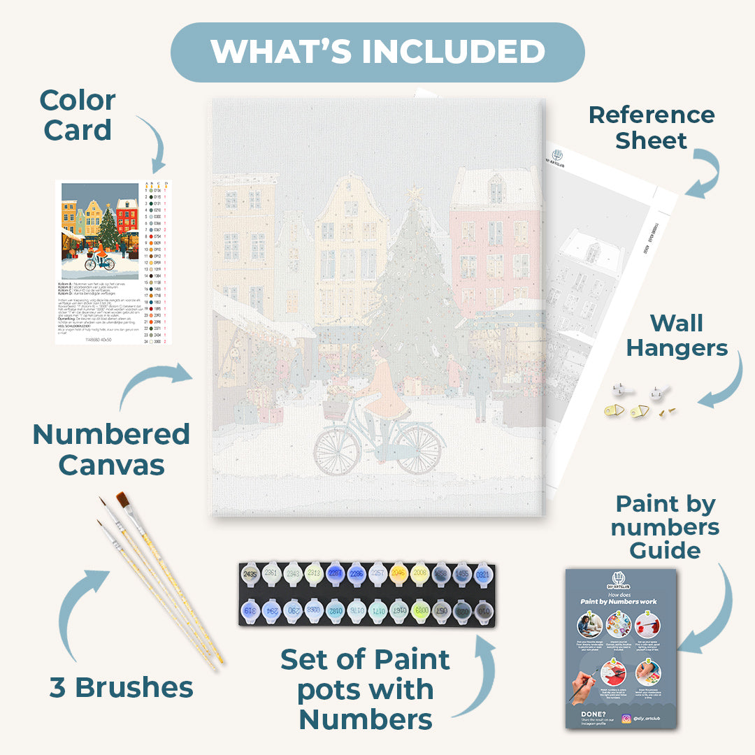 A festive Christmas market | Paint by Number