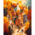 Charming autumn village | Paint by Number