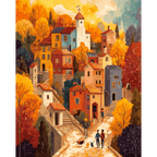 Charming autumn village | Paint by Number