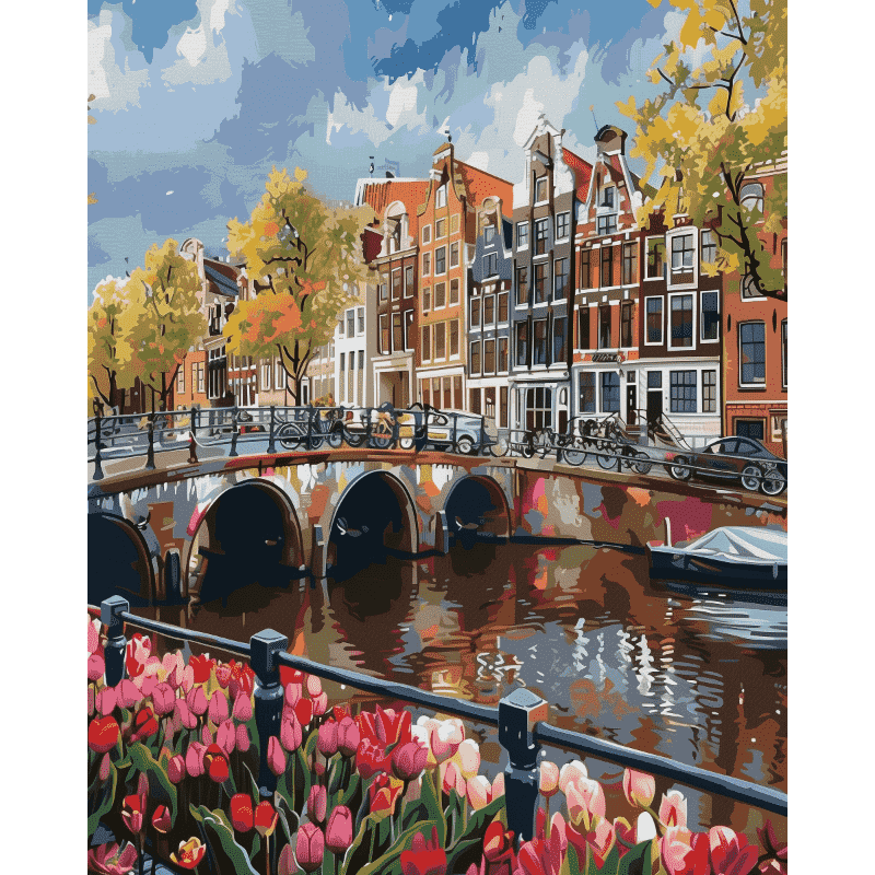 Romantic canal | Paint by Number