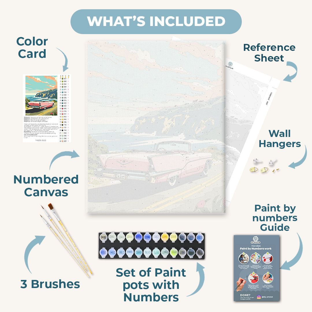 Coastal road trip | Paint by Number