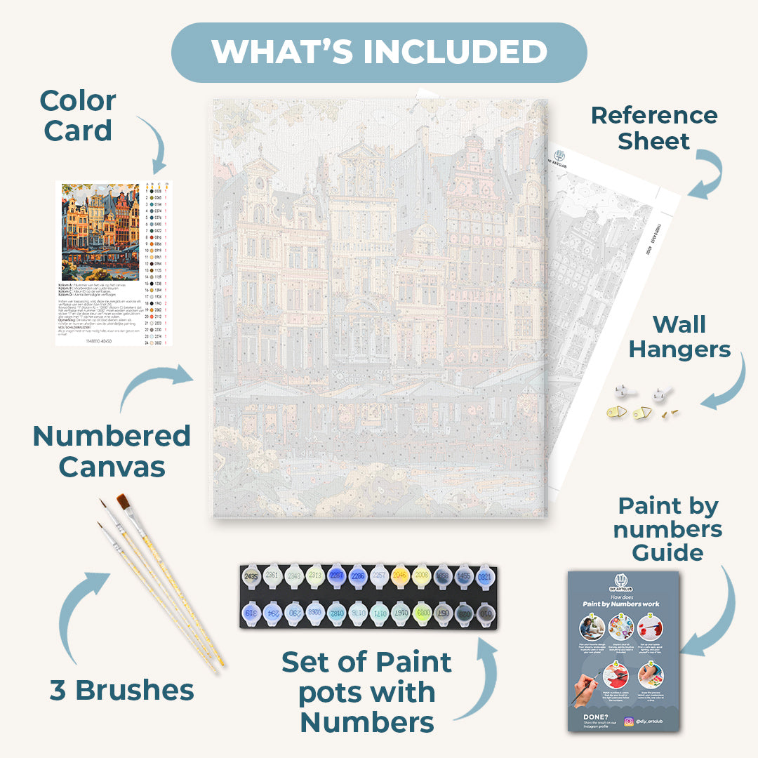 Sunset in Brussel | Paint by Number