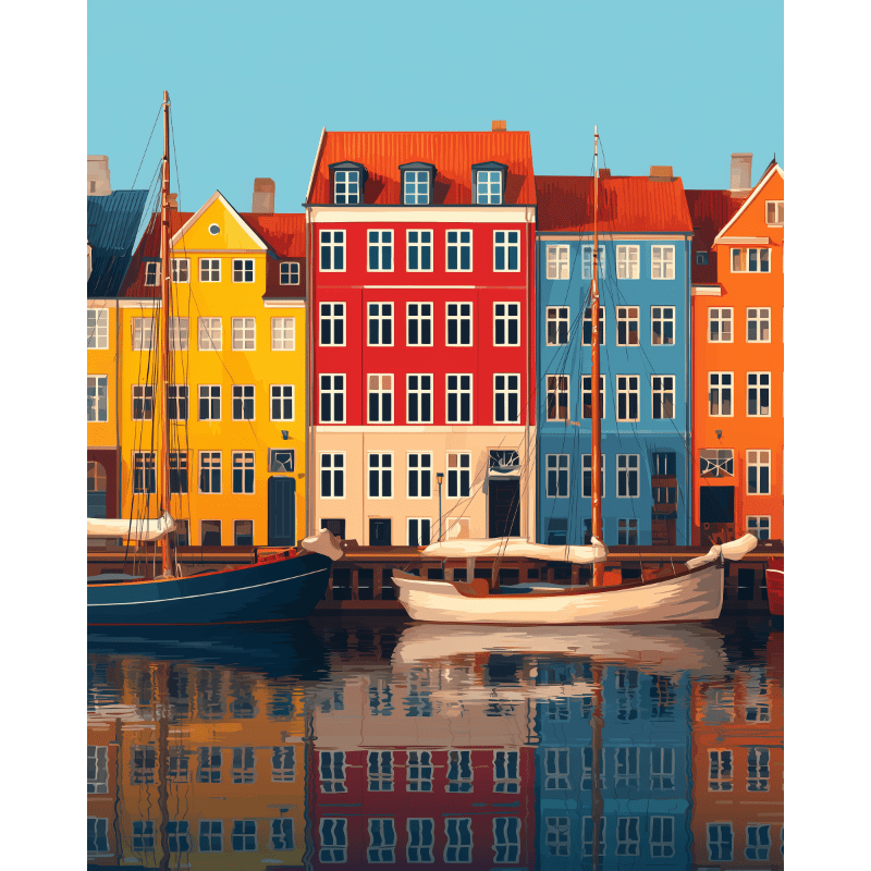 Colorful Copenhagen | Paint by Number