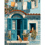 A Mediterranean balcony | Paint by Number