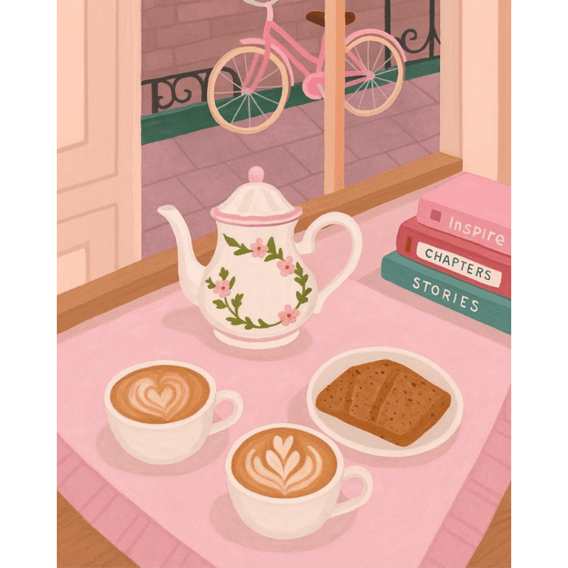 Romantic cafe | Paint by Number