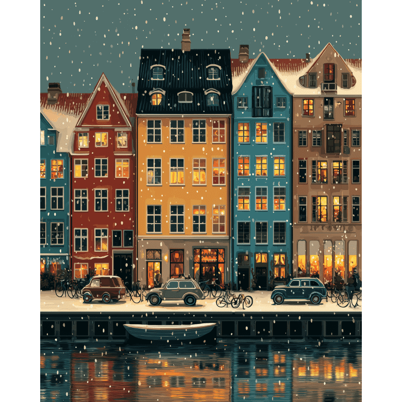 Winter in Copenhagen | Paint by Number