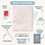 Dachshund in pink | Paint by Number