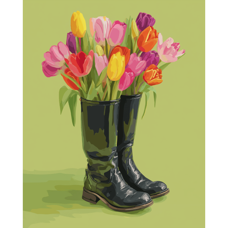 Floral steps | Paint by Number