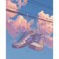 Hanging sneakers | Paint by Number