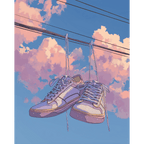 Hanging sneakers | Paint by Number