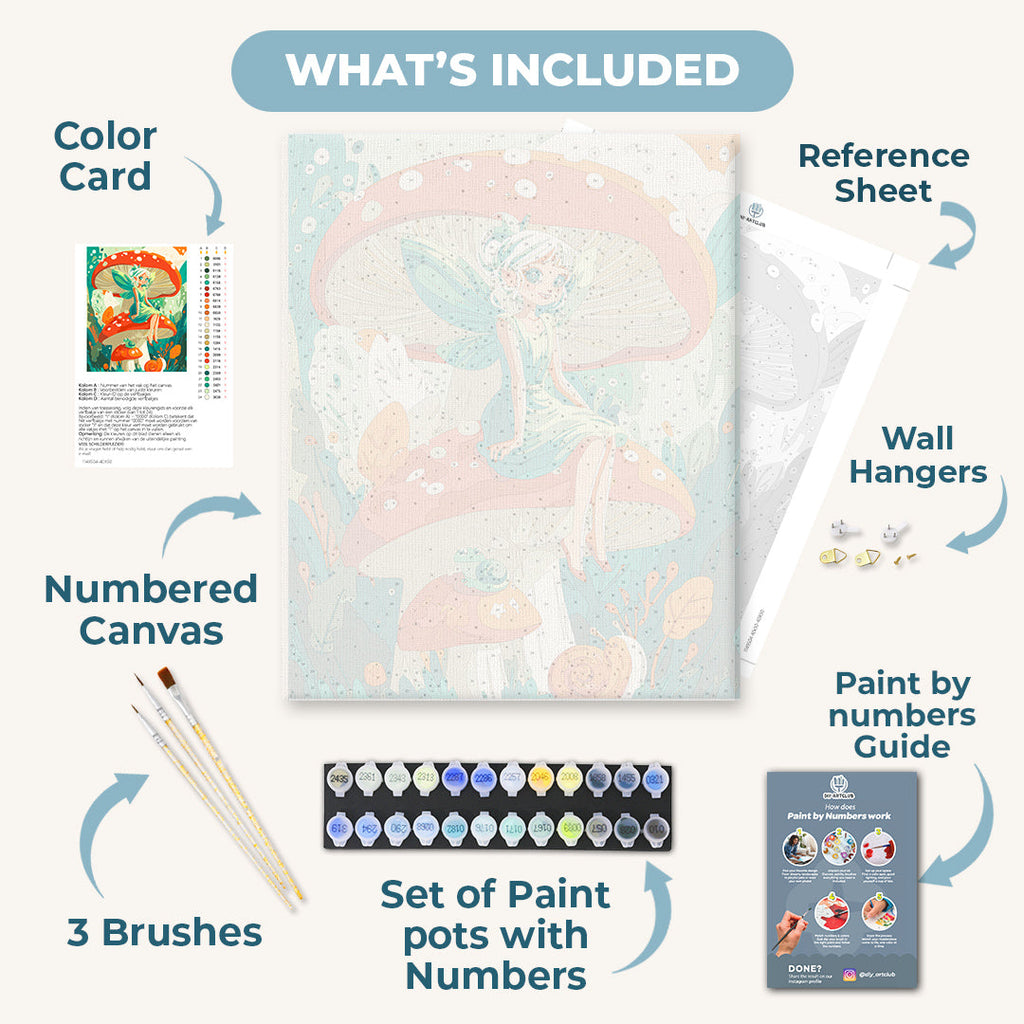 Fairy Toadstool | Paint by Number