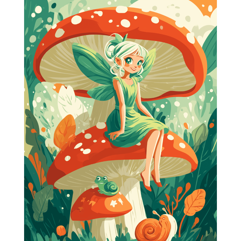 Fairy Toadstool | Paint by Number