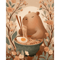 Capybara`s noodles | Paint by Number